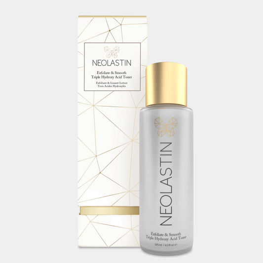 Triple acid exfoliating toner by Neolastin for smoother, brighter, and more radiant-looking skin