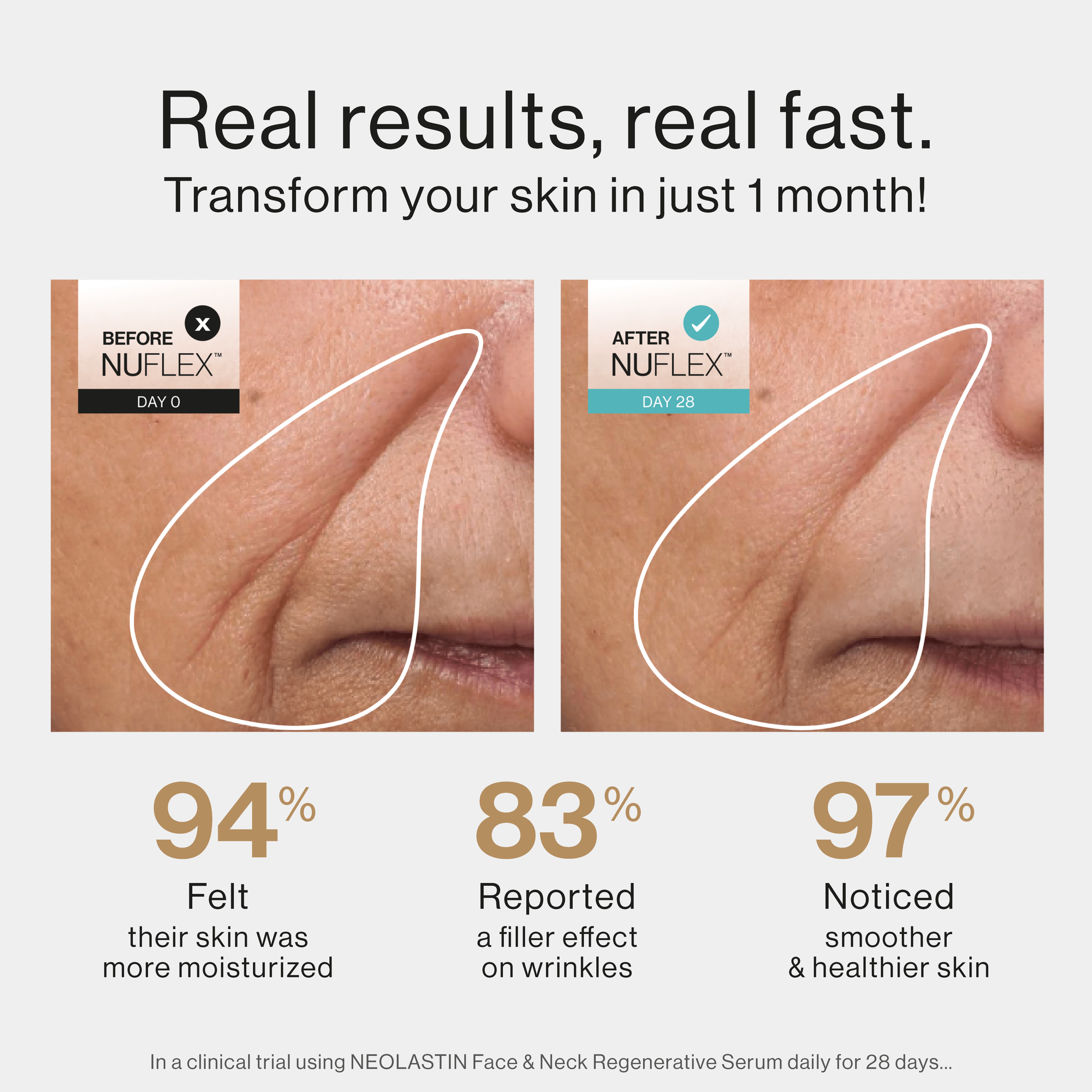 before and after result of using the trio product